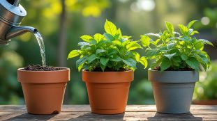 comparez les pots en terre cuite, en plastique et en résine : découvrez leur impact sur l’évaporation de l’eau et adaptez l’arrosage de vos plantes.
